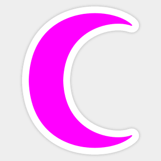 Crescent (pink) Sticker